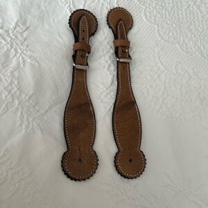 Brown Leather Spur Straps